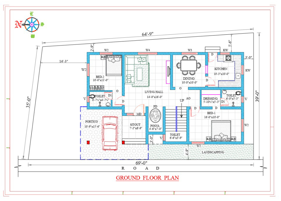 Residential Building Plan  image