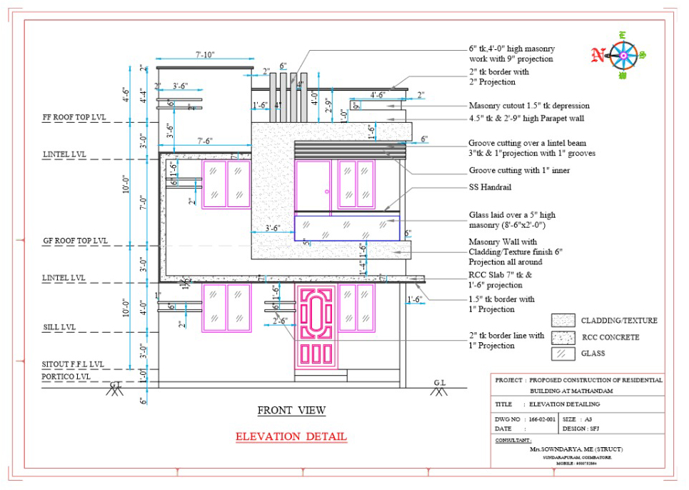 Elevation working Drawing  image